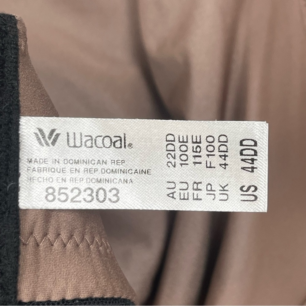 NWOT Wacoal black 852303 Back Appeal Wire Free soft cup Bra, 44DD. - Picture 8 of 8